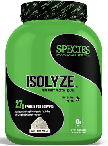 Isolyze, Protein, By Species Nutrition, Vanilla Ice Cream, 44 Servings