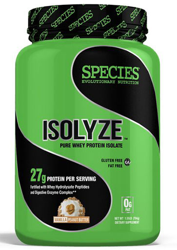 Isolyze, Protein, By Species Nutrition, Vanilla Peanut Butter, 22 Servings