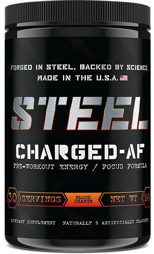 Charged AF Pre Workout By Steel, Blood Orange, 30 Servings