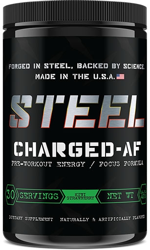 Charged AF Pre Workout By Steel, Kiwi Strawberry, 30 Servings