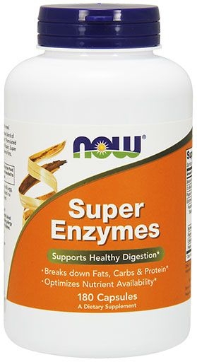 NOW Super Enzymes, 180 Caps