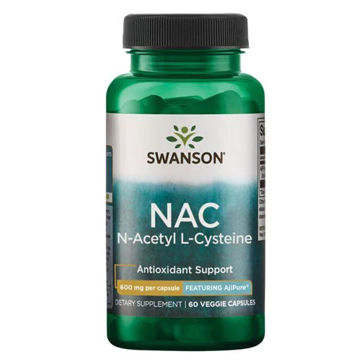 Swanson NAC W/ Ajipure - 600 mg - 60 Veg Capsules