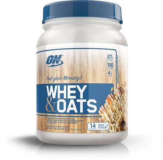 Whey and Oats, By Optimum Nutrition, Vanilla Almond Pastry, 14 Servings